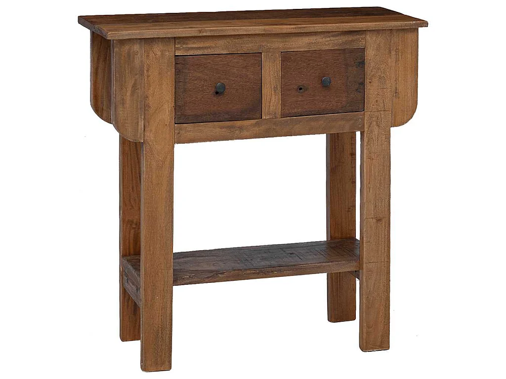 Consolle in Legno di Recupero Misto 80x35x80 cm