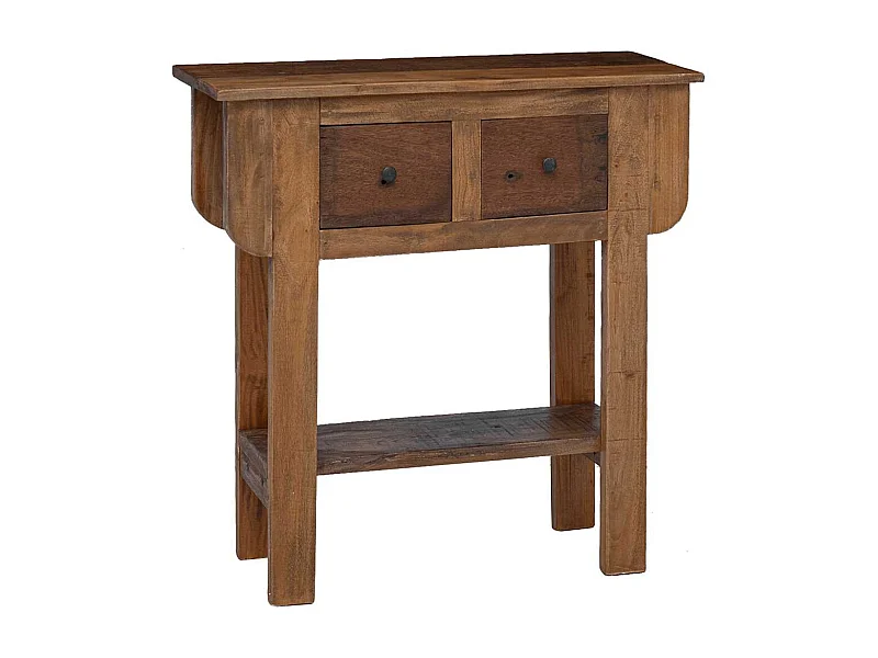 Mesa consola 80x35x80 cm mistura de madeiras recicladas