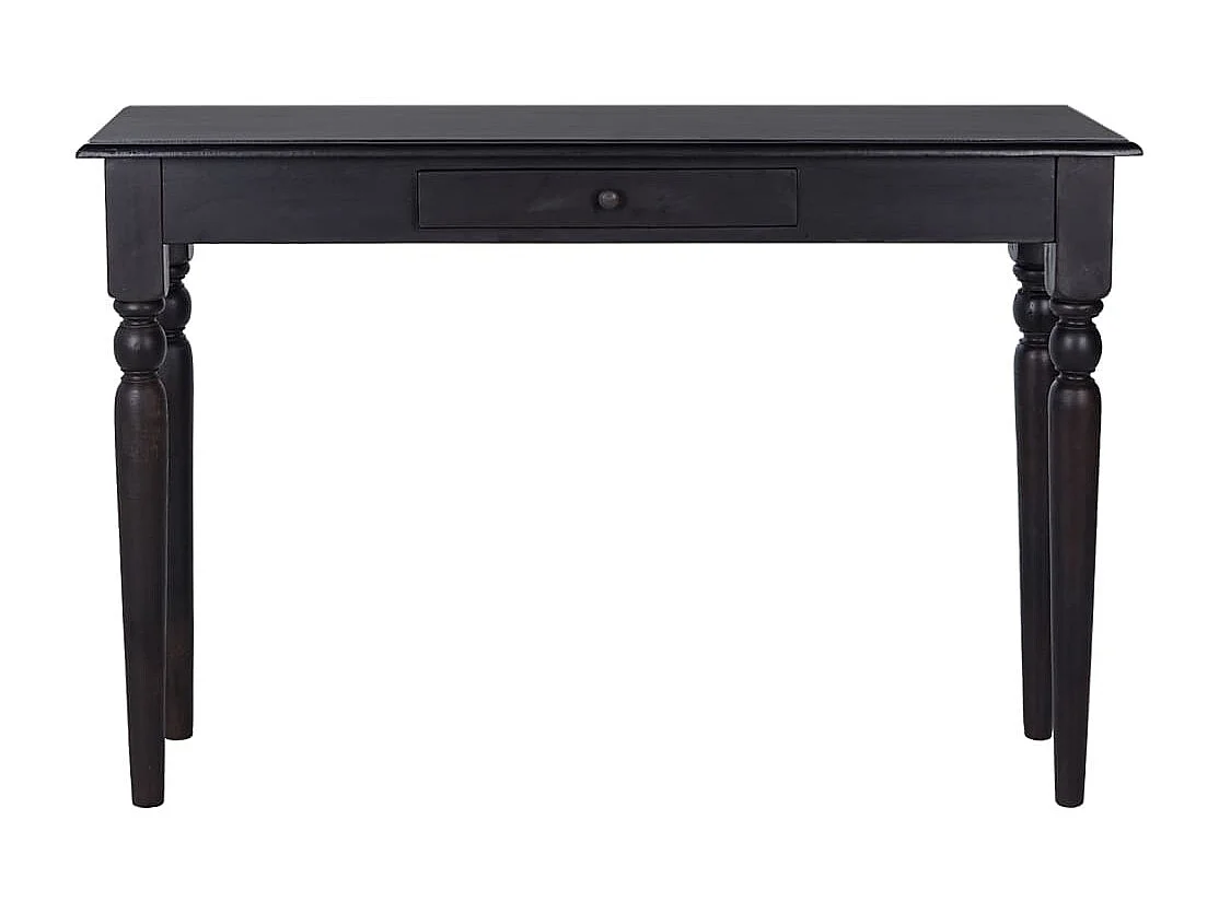 Mesa consola de madera maciza de caoba negro claro 110x30x75 cm