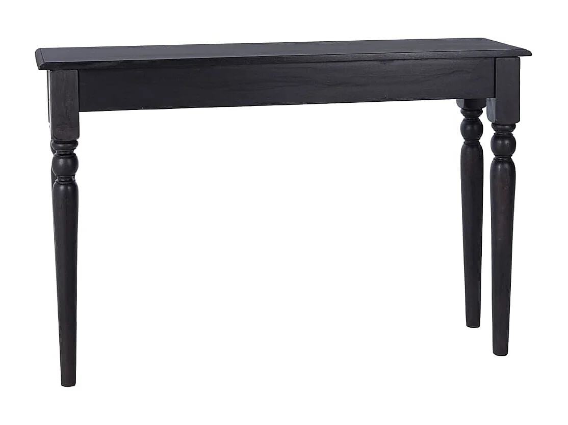 Mesa consola de madera maciza de caoba negro claro 110x30x75 cm