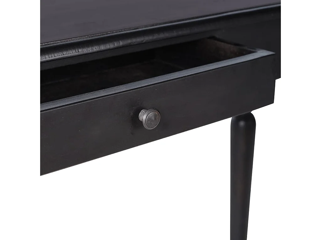 Mesa consola de madera maciza de caoba negro claro 110x30x75 cm