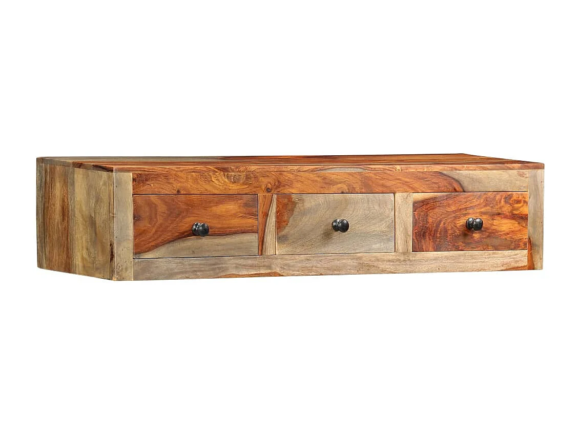 Mesa consola de parede 100x25x20 cm madeira de acácia maciça