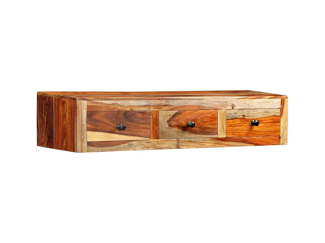 Mesa consola de parede 100x25x20 cm madeira de acácia maciça