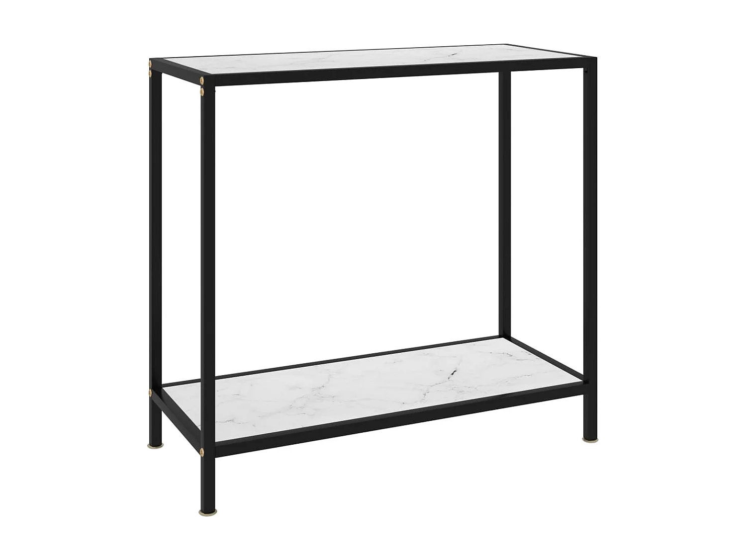 Table console Blanc 80x35x75 cm Verre trempé