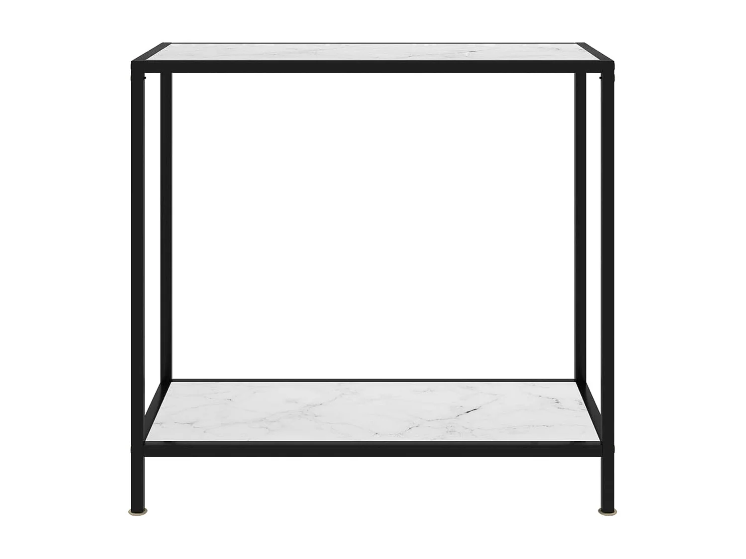 Table console Blanc 80x35x75 cm Verre trempé