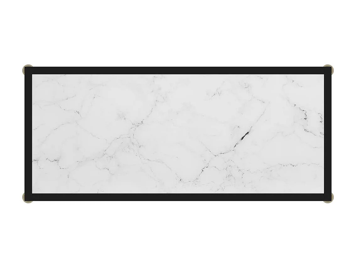 Table console Blanc 80x35x75 cm Verre trempé