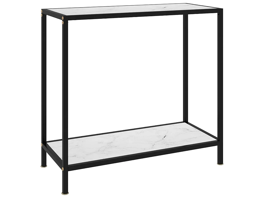 Wandtafel 80x35x75 cm gehard glas wit