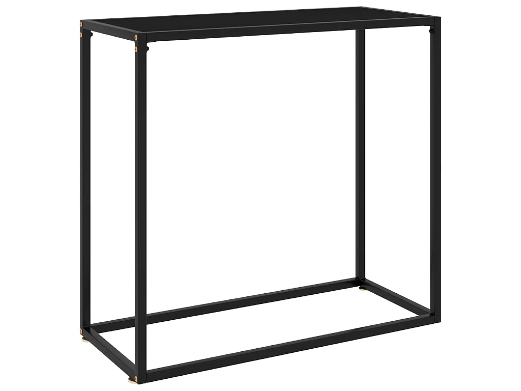 Mesa consola 80x35x75 cm vidro temperado preto