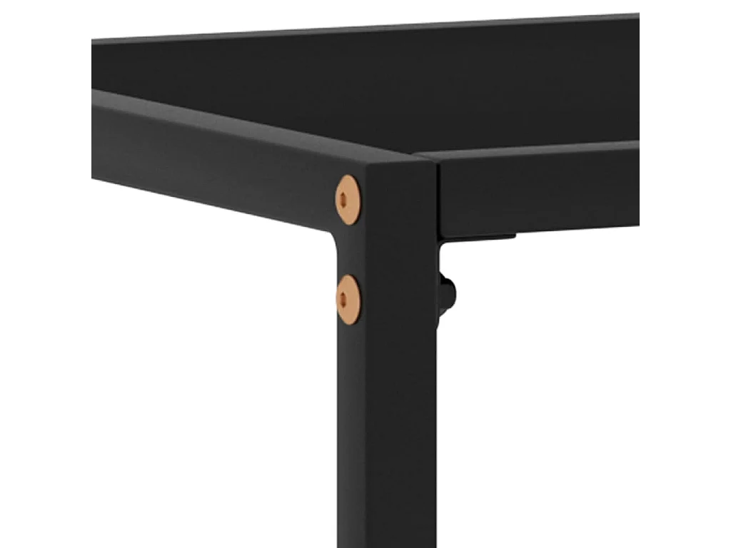 Mesa consola 80x35x75 cm vidro temperado preto
