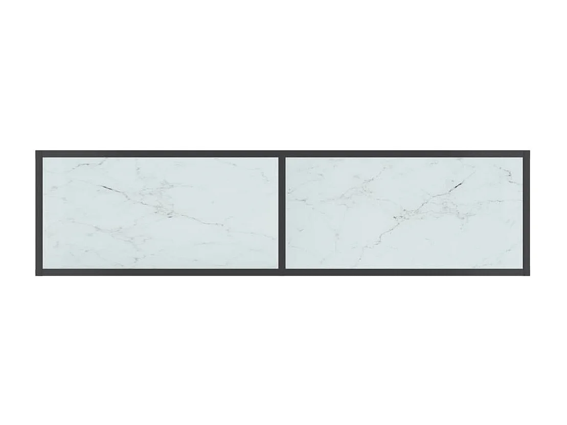 Tavolo Consolle Bianco 140x35x75,5 cm in Vetro Temperato