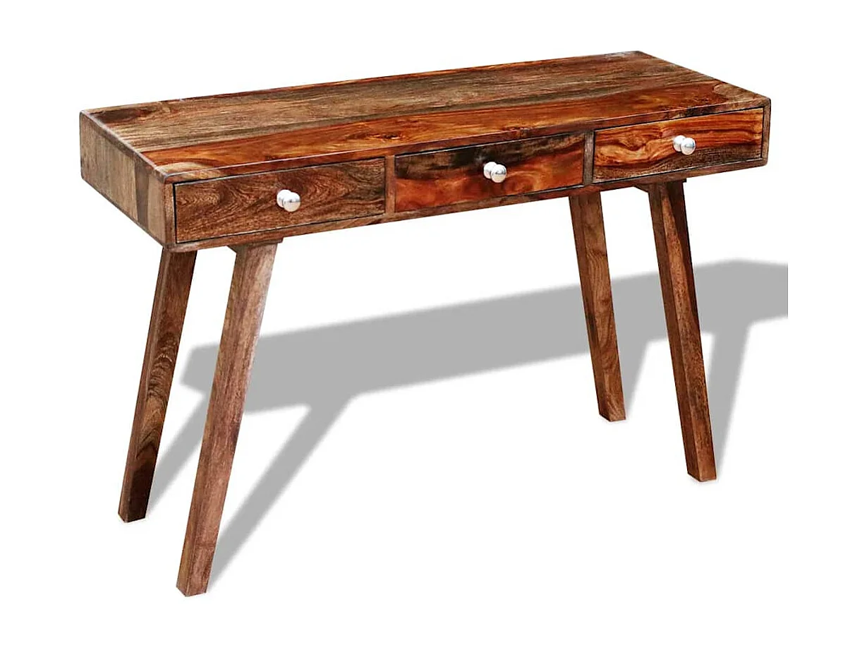 Wandtafel met 3 lades 76 cm massief acaciahout
