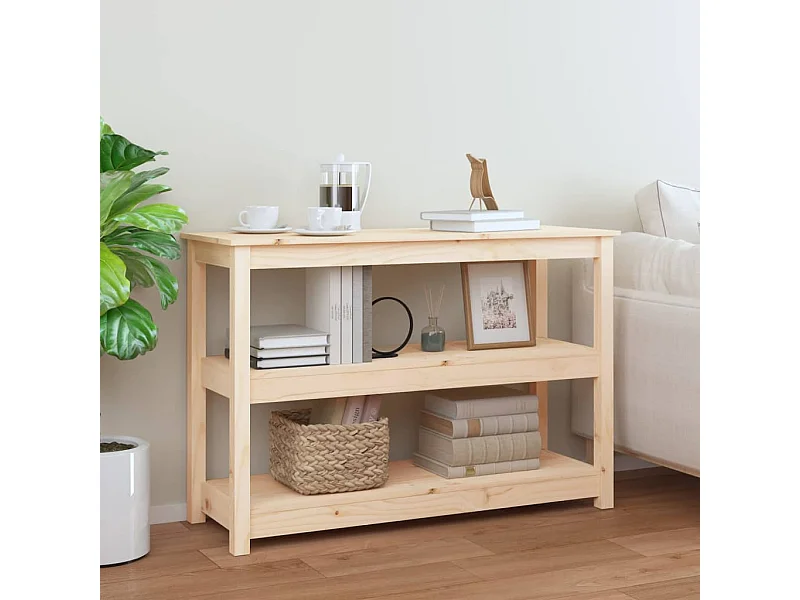 Mesa consola 110x40x74 cm madeira de pinho maciço