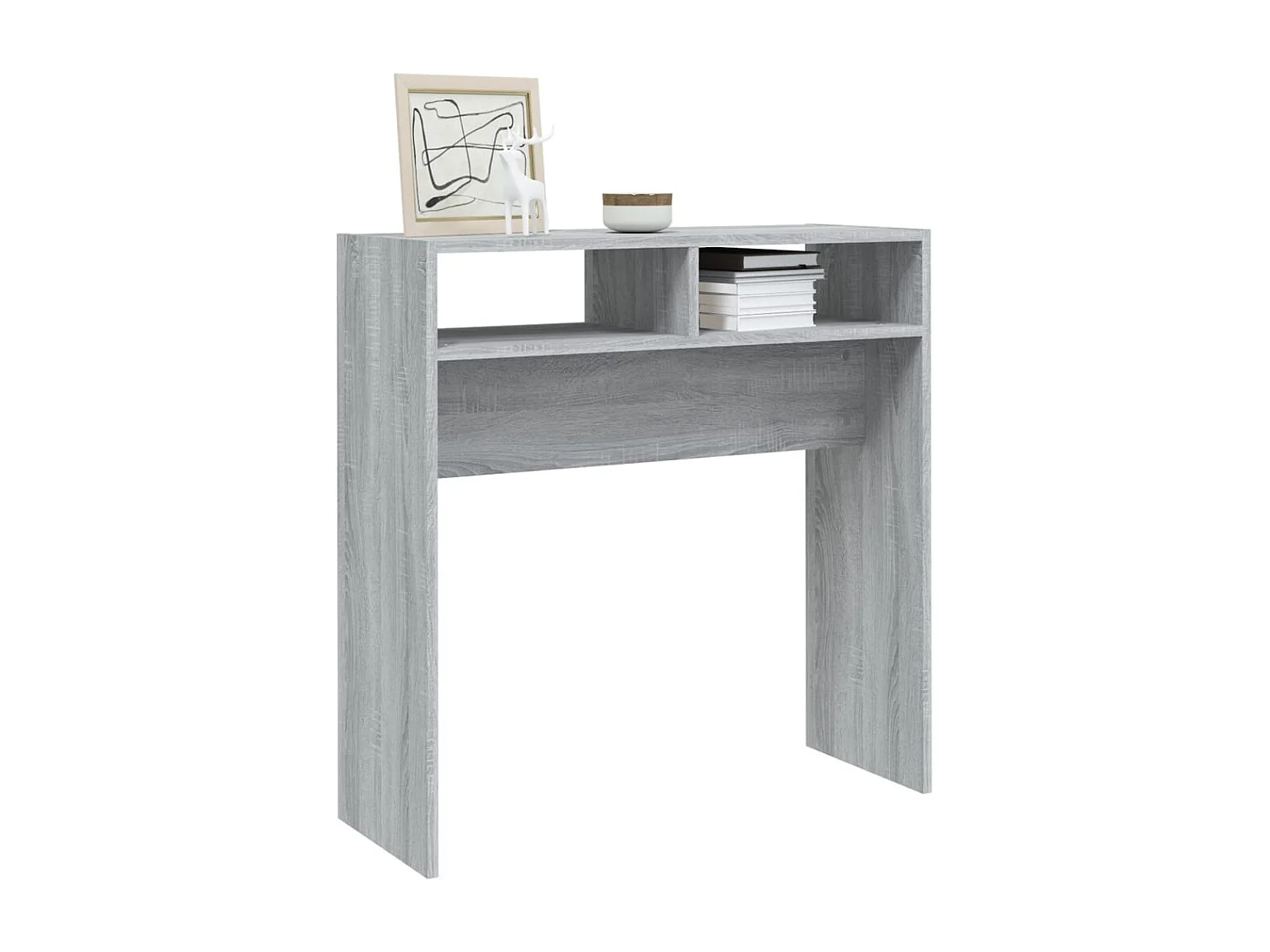 Table console Sonoma gris 78x30x80 cm Bois d'ingénierie