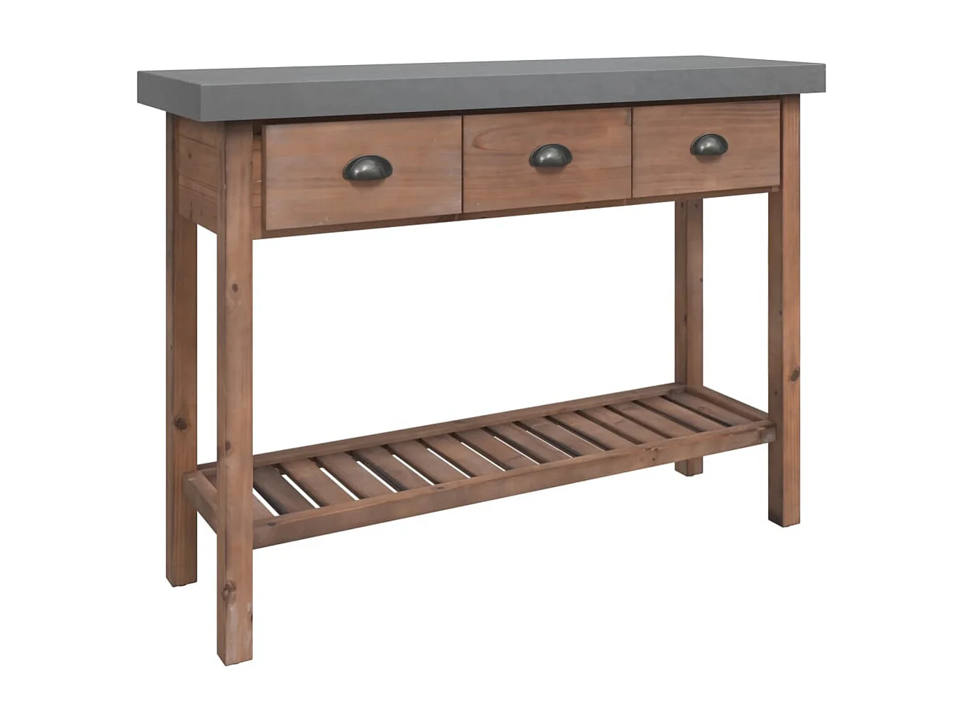 Table console 110x35x80 cm Bois de sapin massif