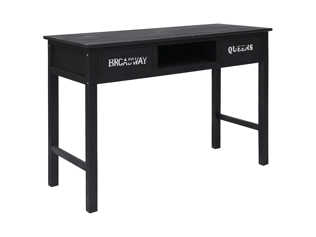 Table console Noir 110x45x76 cm Bois