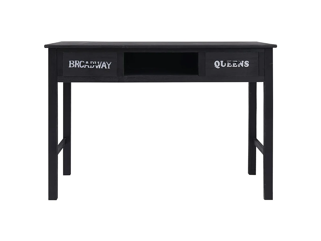 Table console Noir 110x45x76 cm Bois