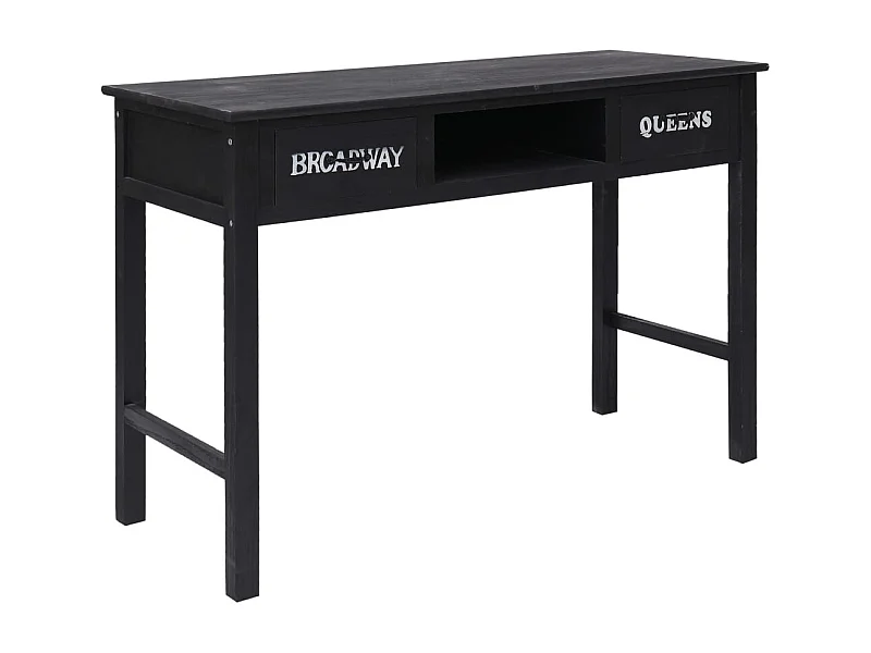 Tavolo Consolle Nero 110x45x76 cm in Legno