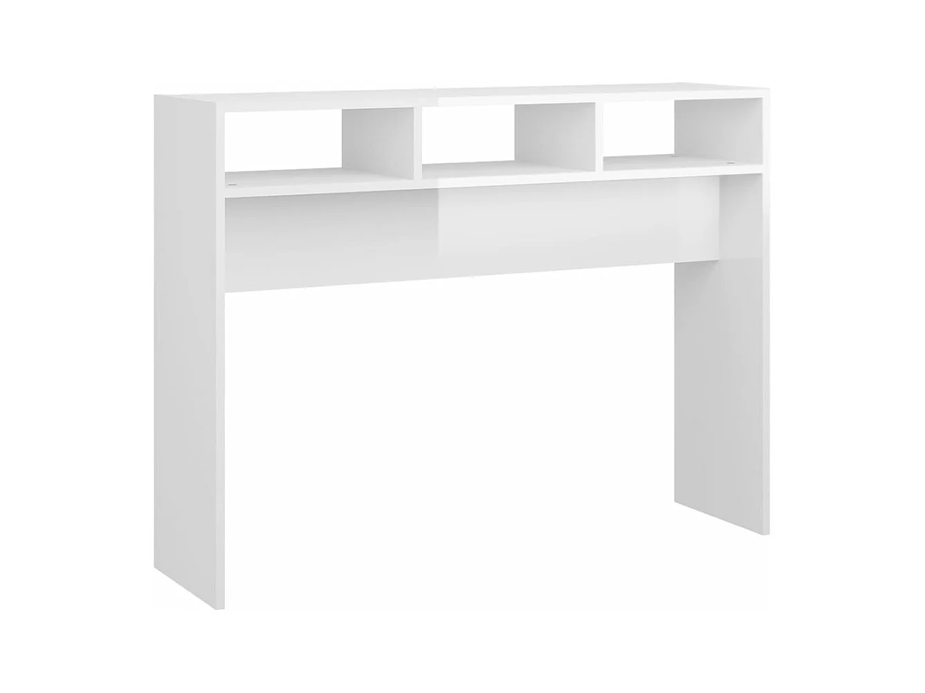 Konsolentisch Hochglanz-Weiß 105x30x80 cm Holzwerkstoff