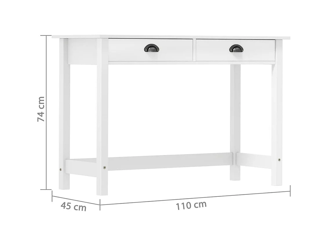 Konsolentisch Hill mit 2 Schubladen 110x45x74 cm Kiefernholz