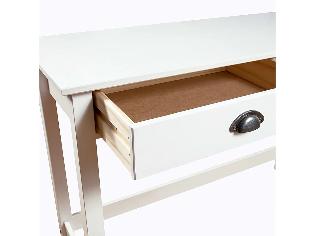 Table console Hill avec 2 tiroirs 110x45x74 cm Bois pin massif