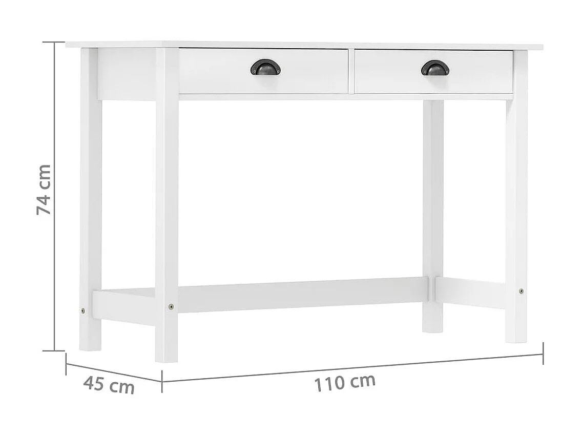 Konsolentisch Hill mit 2 Schubladen 110x45x74 cm Kiefernholz