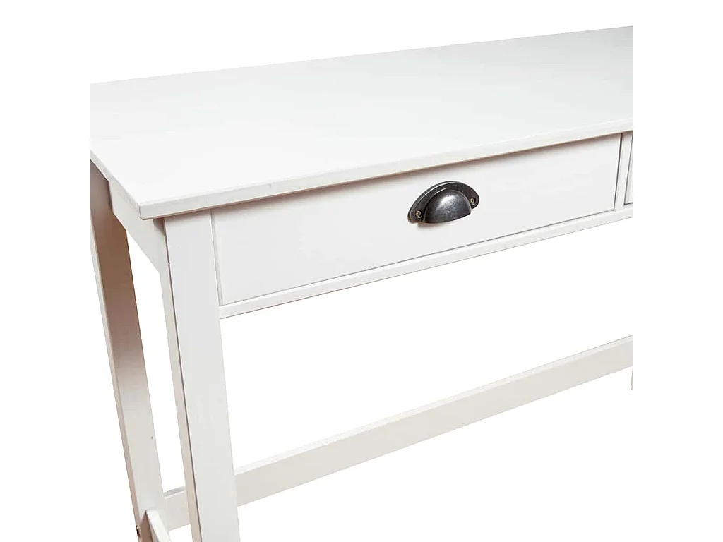 Table console Hill avec 2 tiroirs 110x45x74 cm Bois pin massif