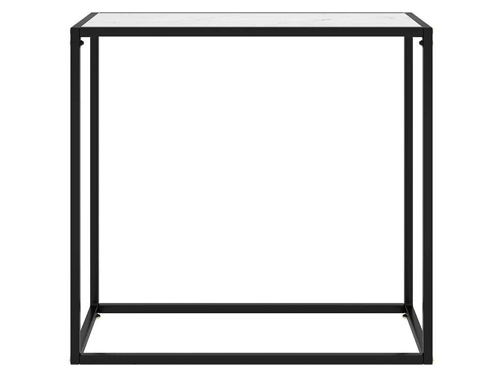 Table console Blanc 80x35x75 cm Verre trempé