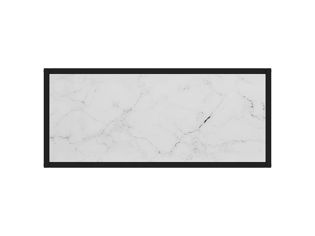 Table console Blanc 80x35x75 cm Verre trempé