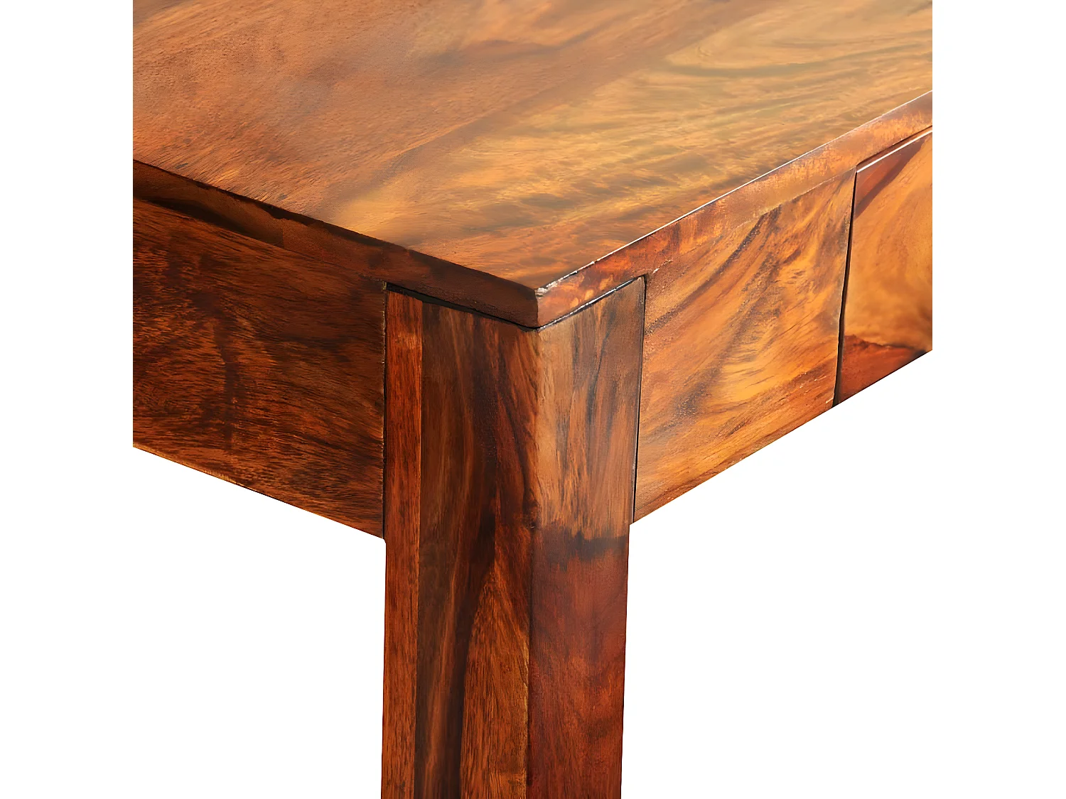 Tavolo Consolle con 3 Cassetti 80 cm Legno Massello di Sheesham