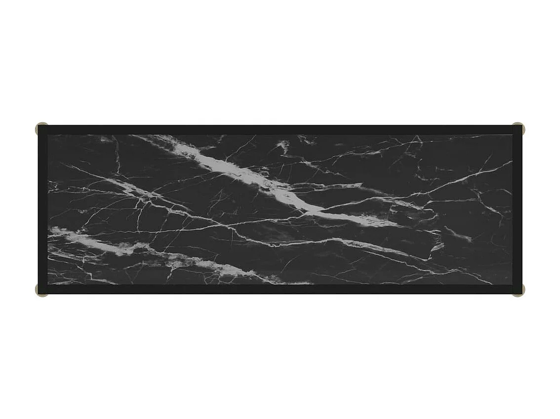 Tavolo Consolle Nero 100x35x75 cm in Vetro Temperato