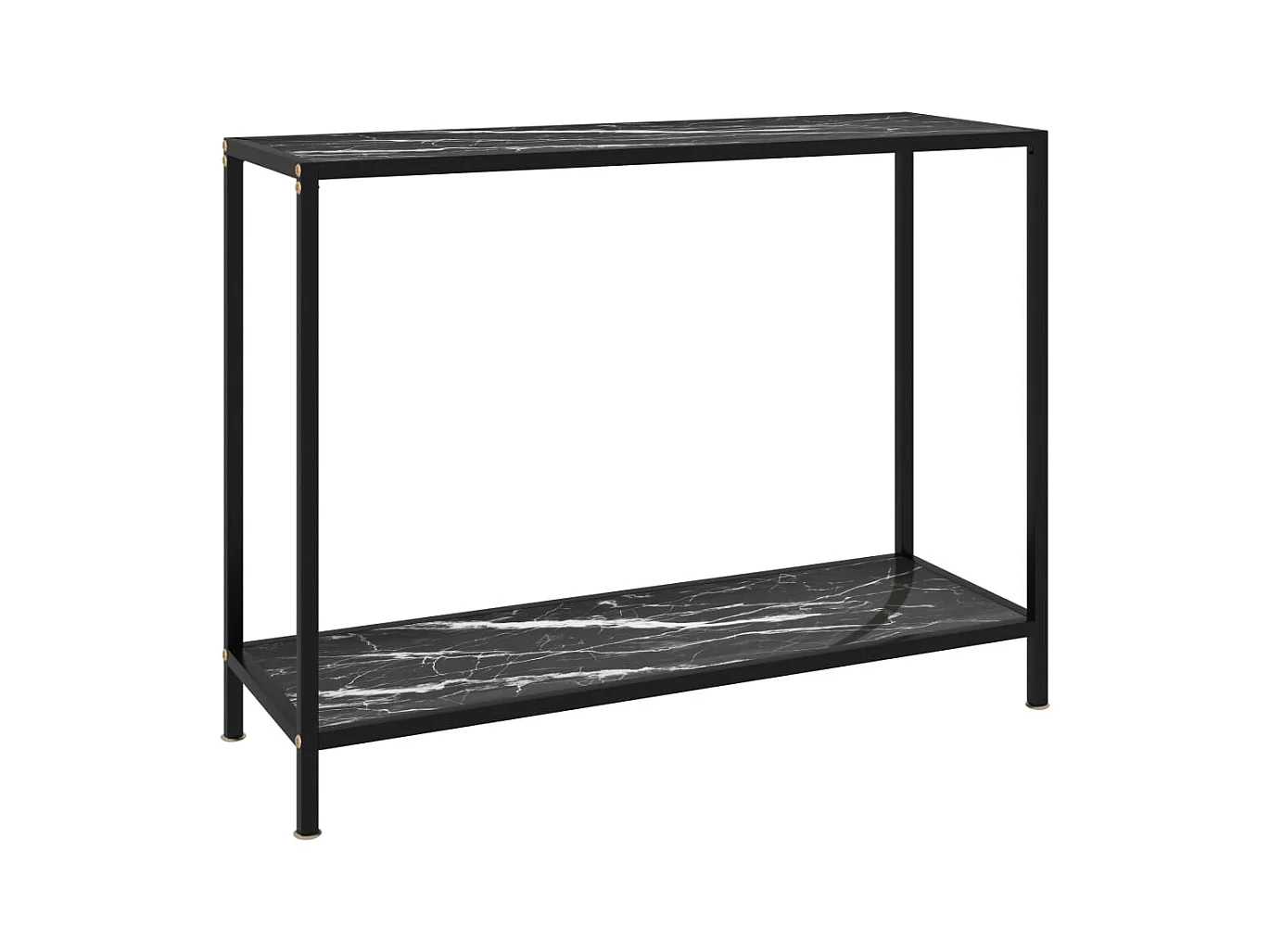Table console Noir 100x35x75 cm Verre trempé