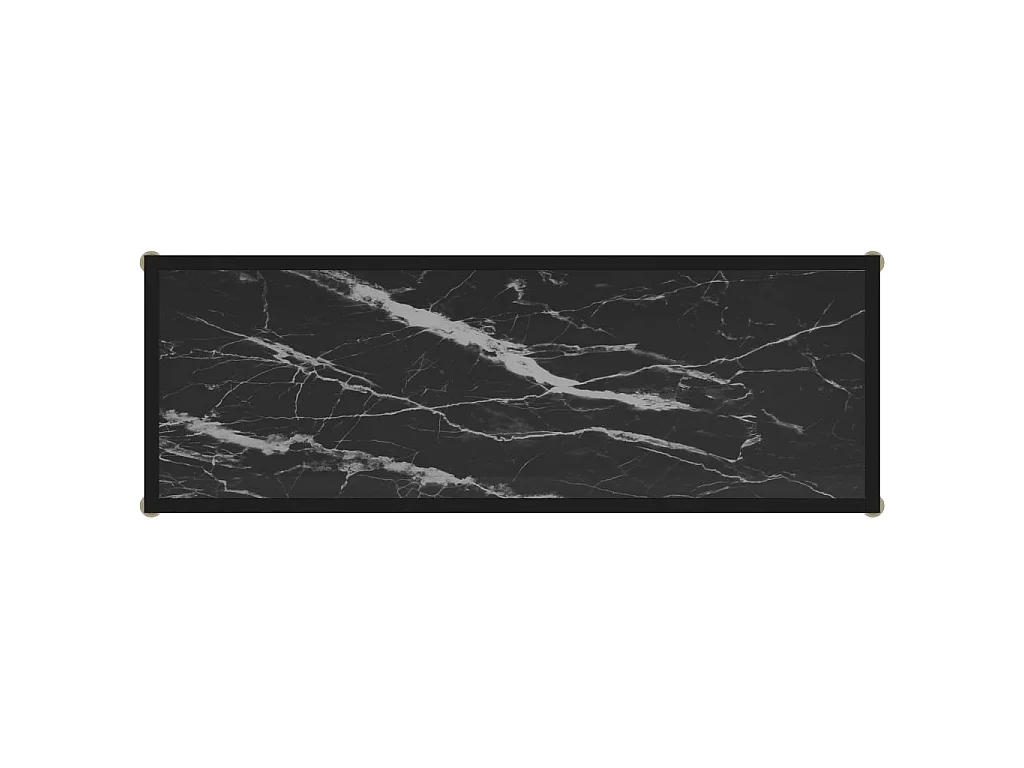 Wandtafel 100x35x75 cm gehard glas zwart