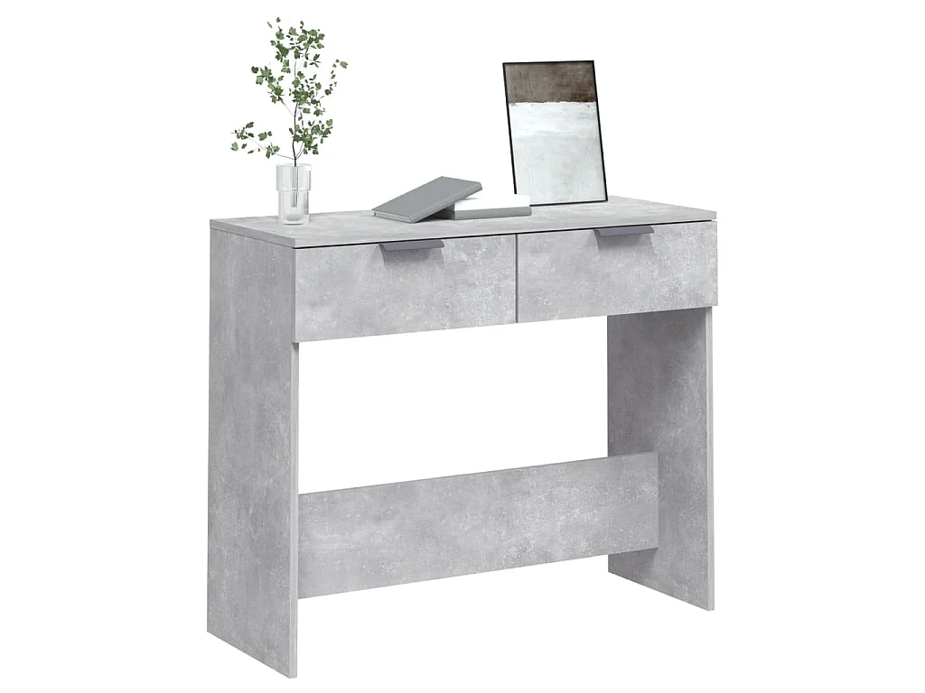 Table console Gris béton 90x36x75 cm Bois d'ingénierie