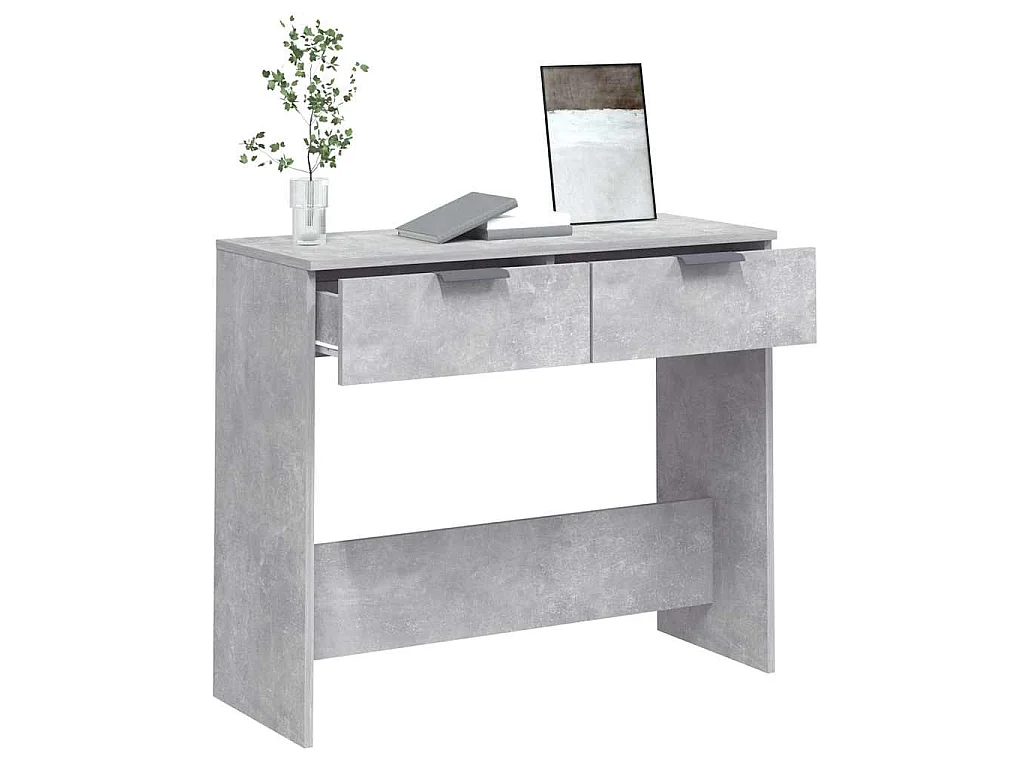 Table console Gris béton 90x36x75 cm Bois d'ingénierie