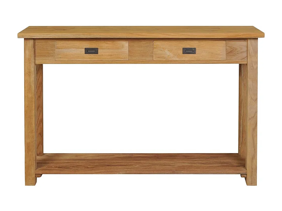 Table console teck massif 120x30x80 cm