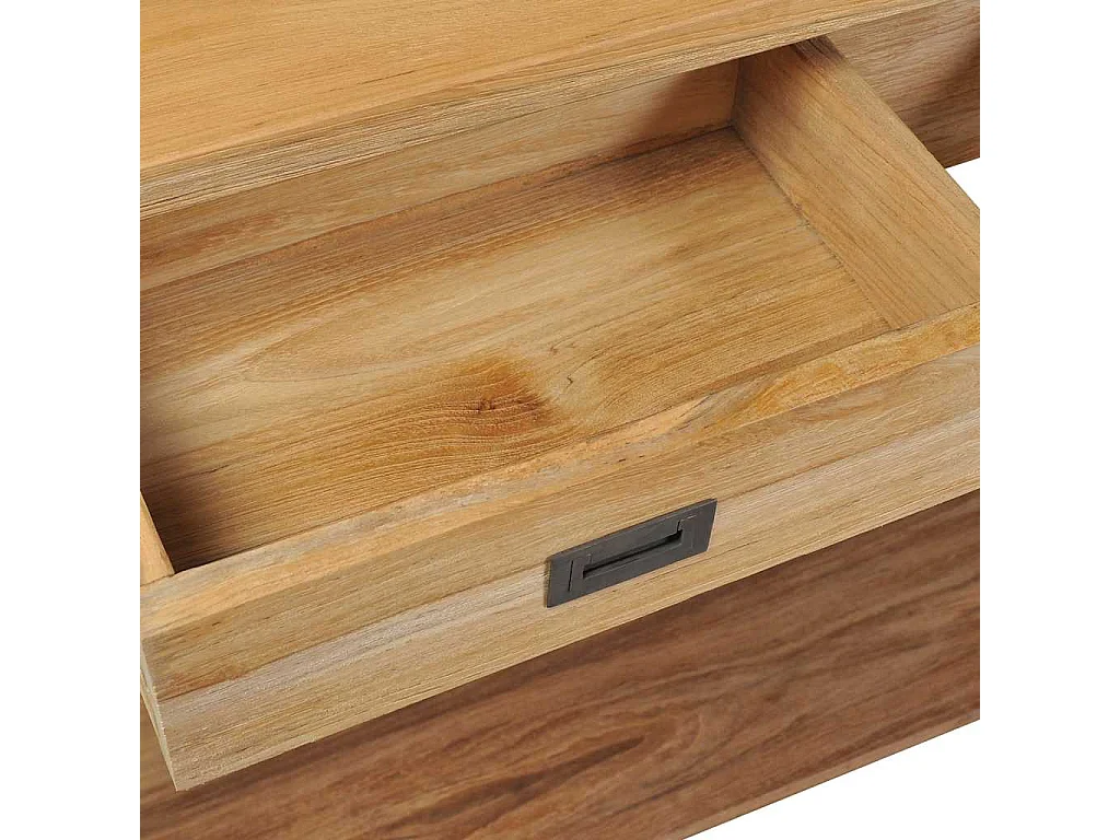 Table console teck massif 120x30x80 cm