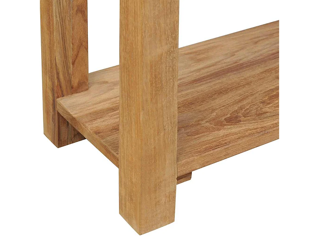 Table console teck massif 120x30x80 cm
