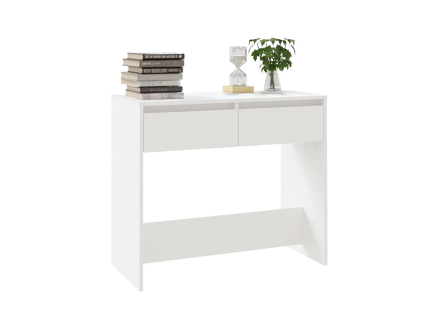 Table console Blanc 89x41x76,5 cm Acier