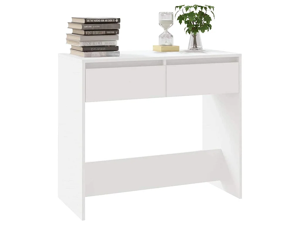 Table console Blanc 89x41x76,5 cm Acier