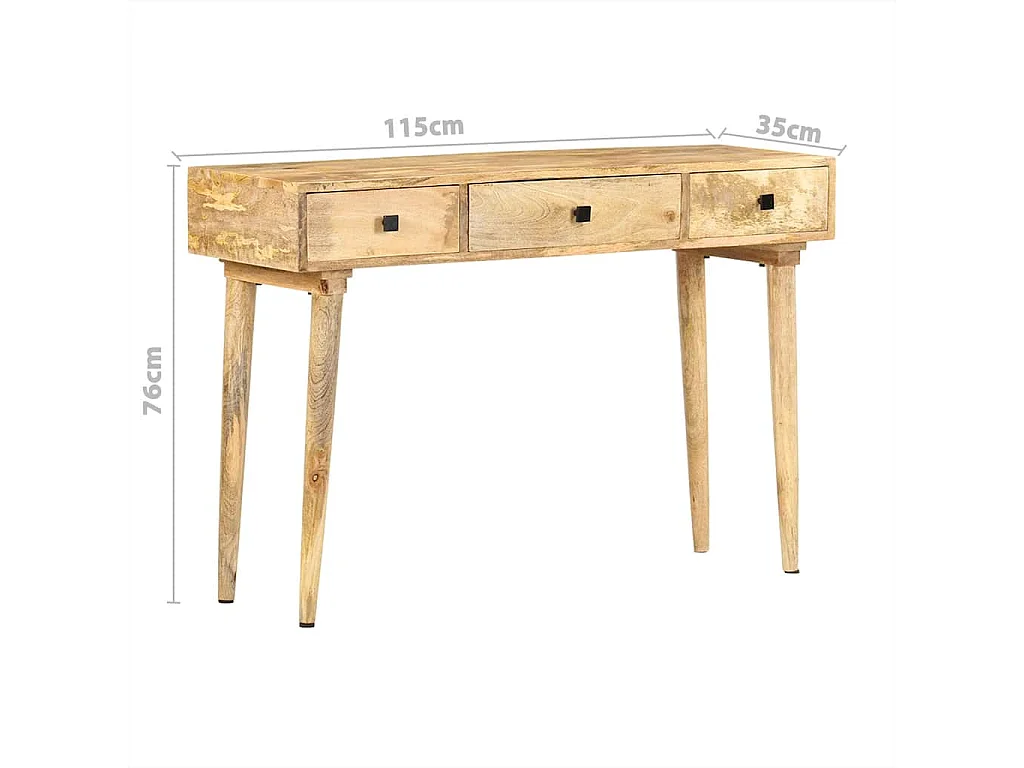 Table console 115x35x76 cm Bois de manguier massif