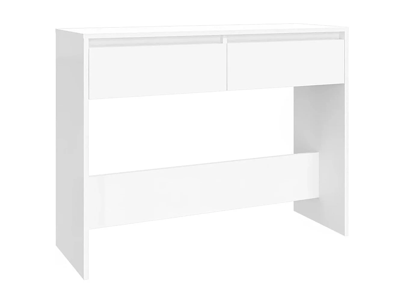 Table console blanc 100x35x76,5 cm bois d'ingénierie