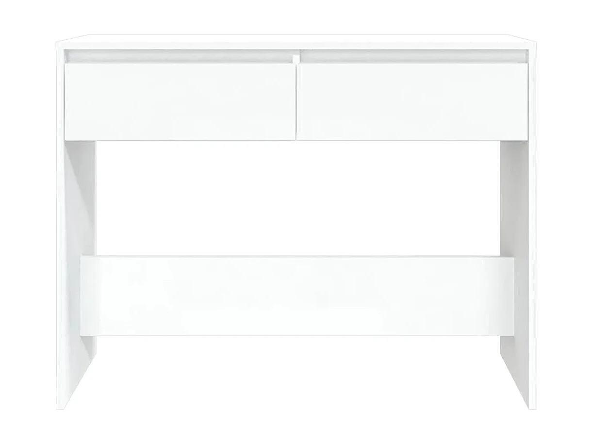 Table console blanc 100x35x76,5 cm bois d'ingénierie