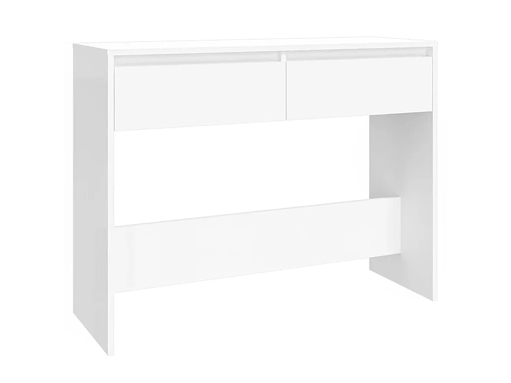Table console blanc 100x35x76,5 cm bois d'ingénierie