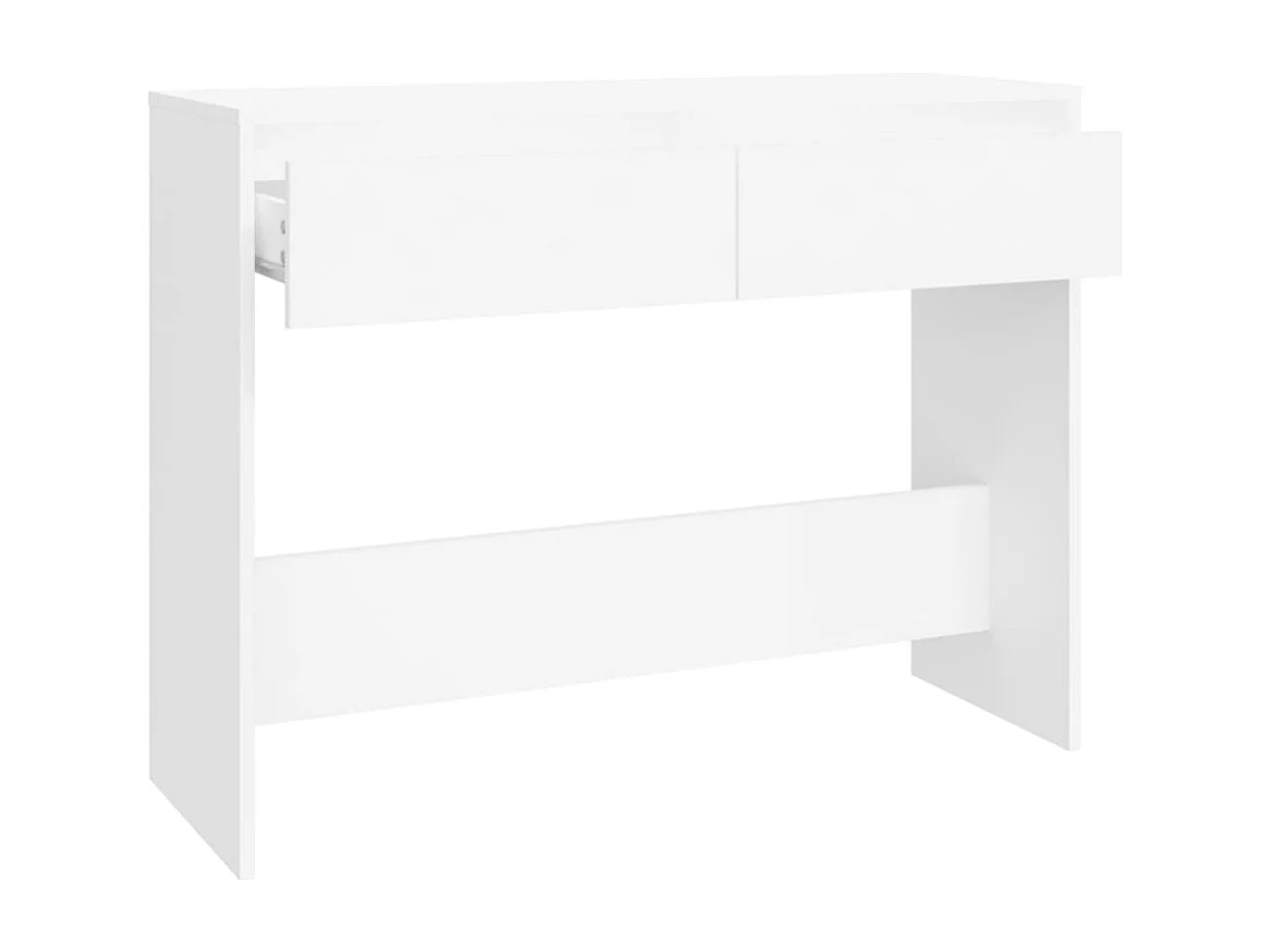 Table console blanc 100x35x76,5 cm bois d'ingénierie