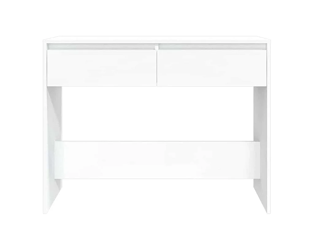 Table console blanc 100x35x76,5 cm bois d'ingénierie