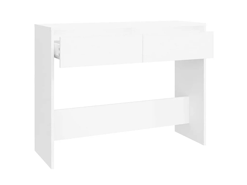Table console blanc 100x35x76,5 cm bois d'ingénierie