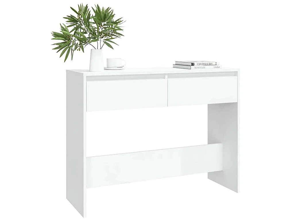 Tavolo Consolle Bianco 100x35x76,5 cm in Truciolato