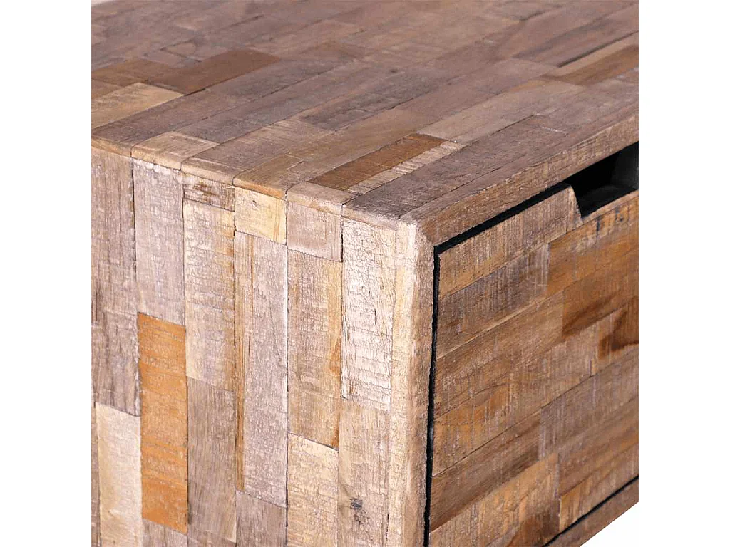 Table console avec 3 tiroirs Bois de teck recyclé