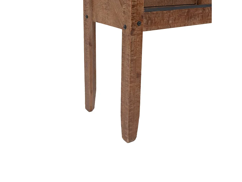 Tavolo Consolle in Massello di Abete 131x35,5x75cm Marrone