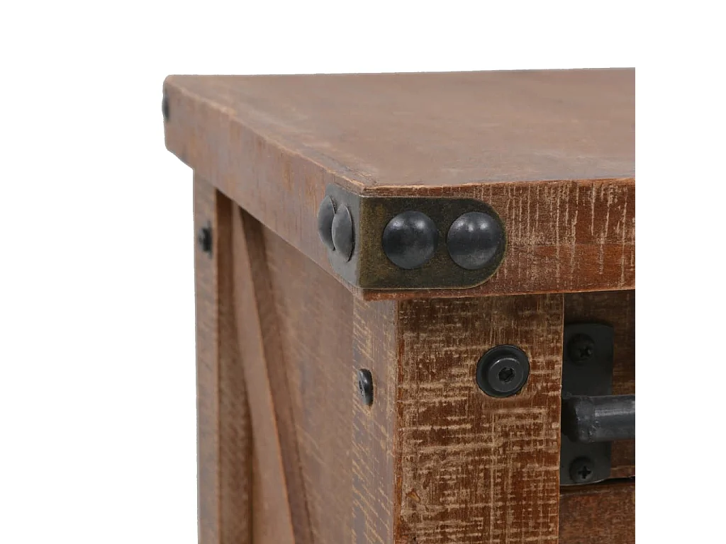 Konsolentisch Tannenholz Massiv 131x35,5x75 cm Braun